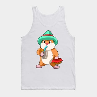 Hamster with Food and Drink Tank Top